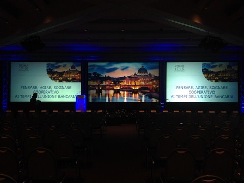 evento BCC Roma allestimento audio luci e video